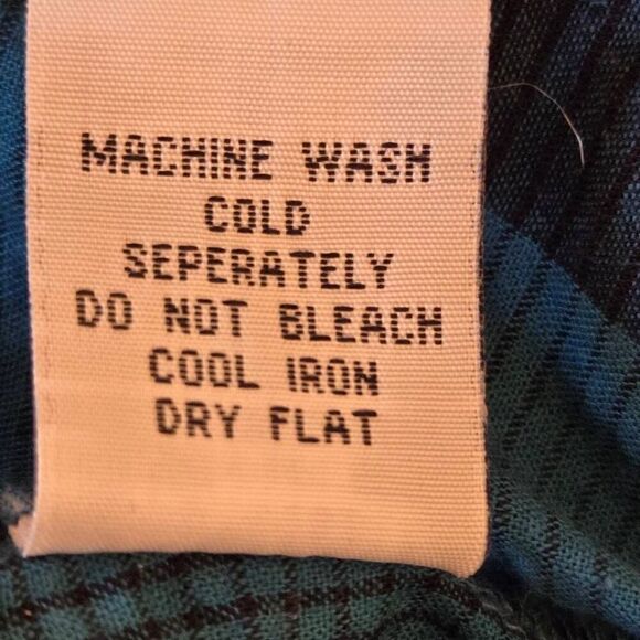 Habitat Women Plaid Printed Shacket Button Up Tunic Blouse Turquoise Black Small - Picture 10 of 11